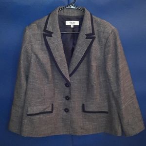 Jones studio blue gray blazer 20w